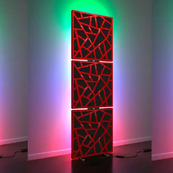 3er-Pack Skyross LED-Akustikpaneele mit RGB-Stehlampe
