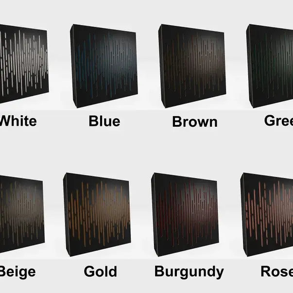 Wave Acoustic Wall Panel with Velvet Fabric | Soundproofing