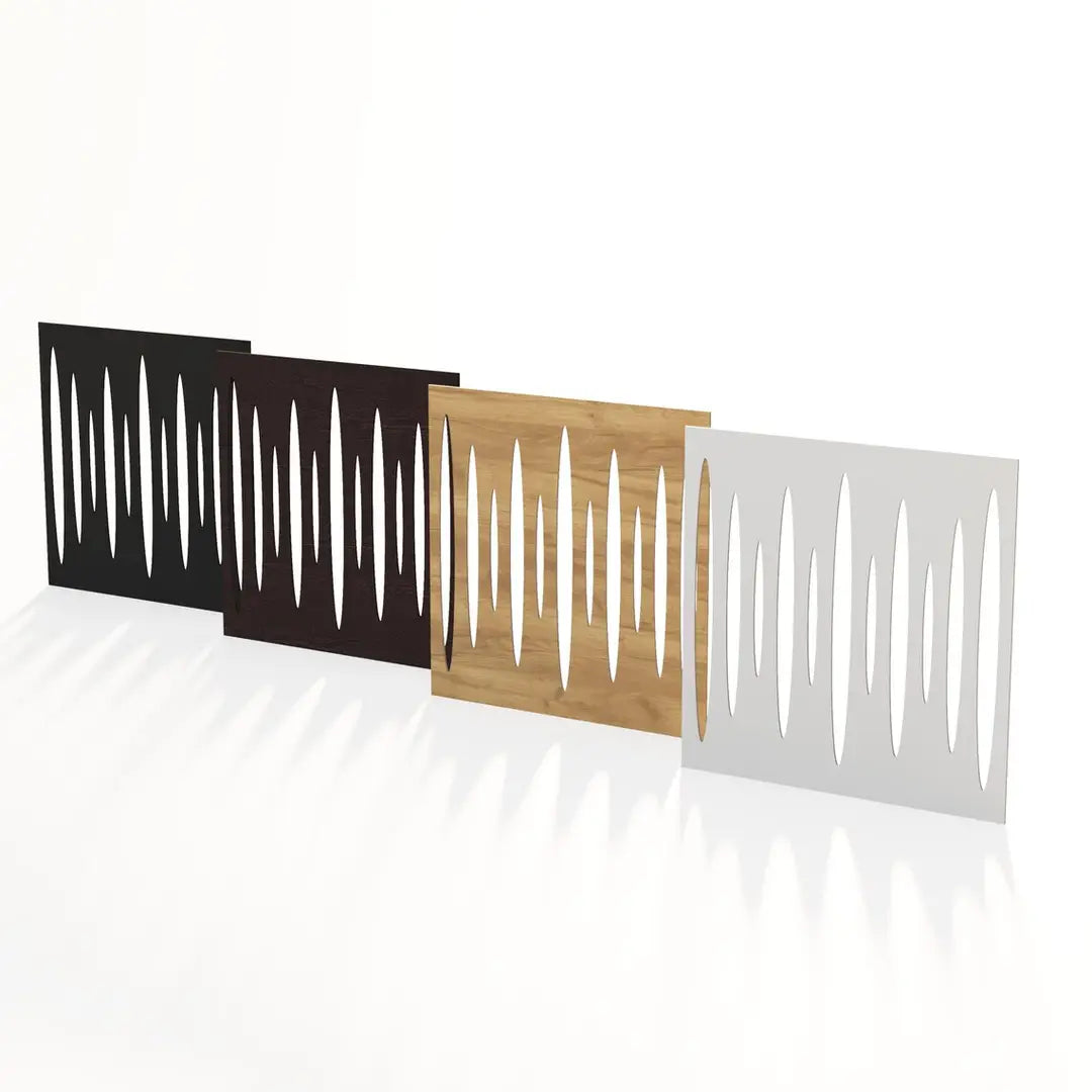 Set of 4 MDF Wall Panels "Pulsar" | DIY Acoustic Decor
