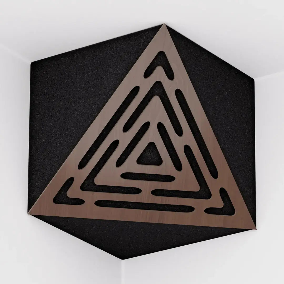 TRICUB-WAVE Ceiling Corner Bass Trap, Acoustic Foam, 23cm