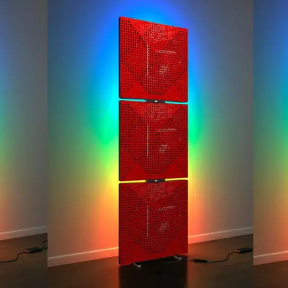3 Pack WILDS Acoustic Panels with RGB LED Floor Stand