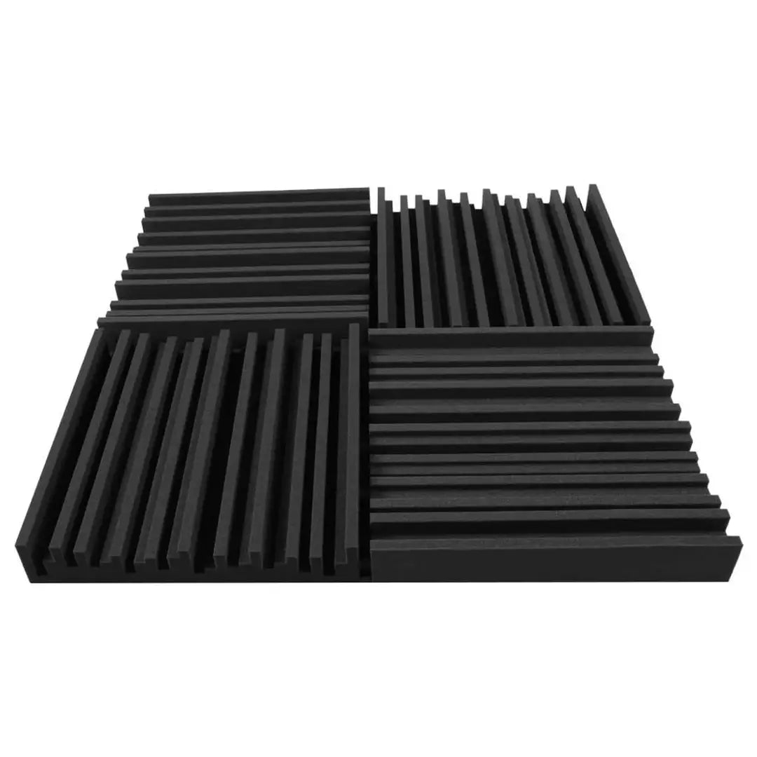 4 PACK Acoustic Foam Panels 50x50cm | Soundproof Wall Tiles