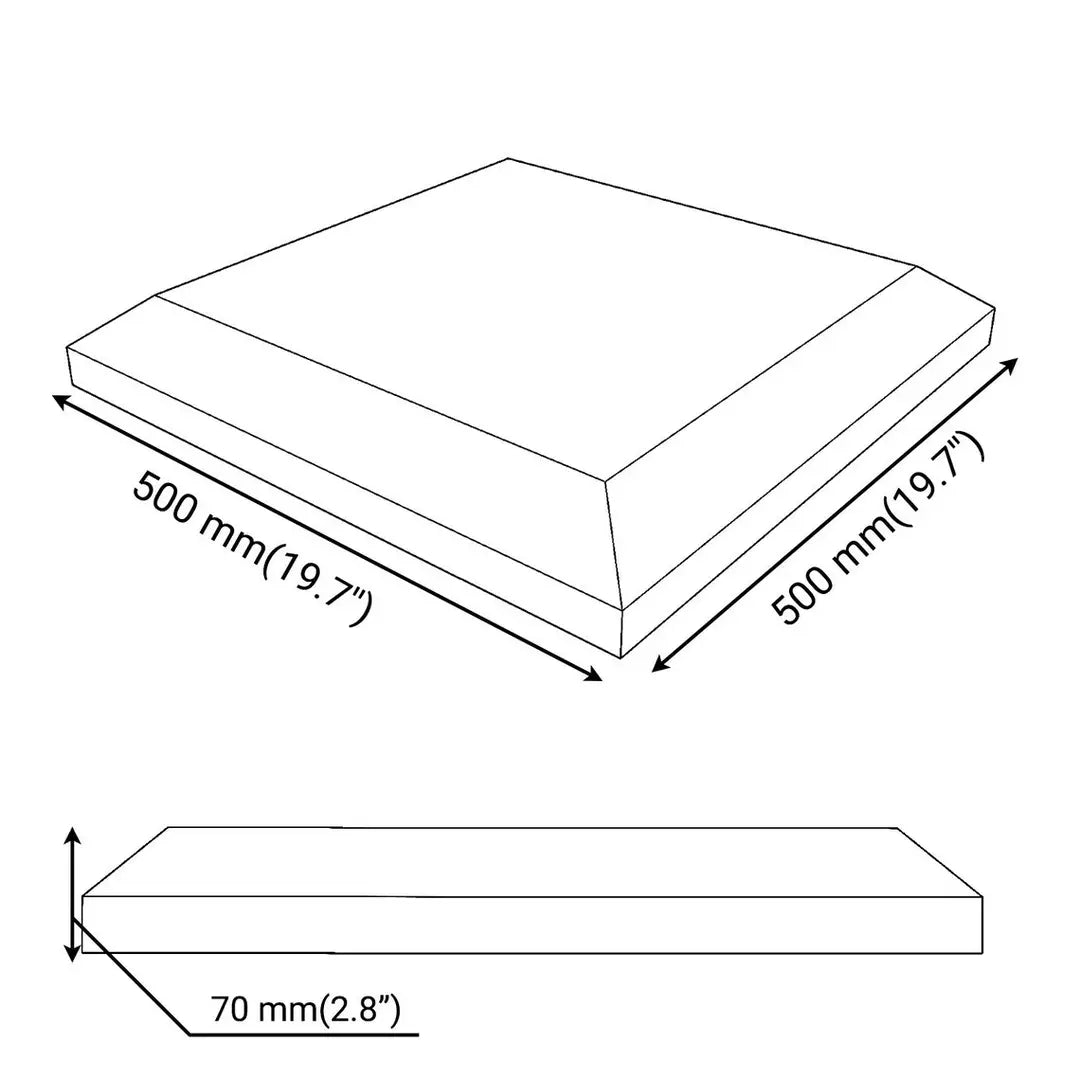 4 PACK - Acoustic Foam Panels 50x50cm | Soundproof Tiles
