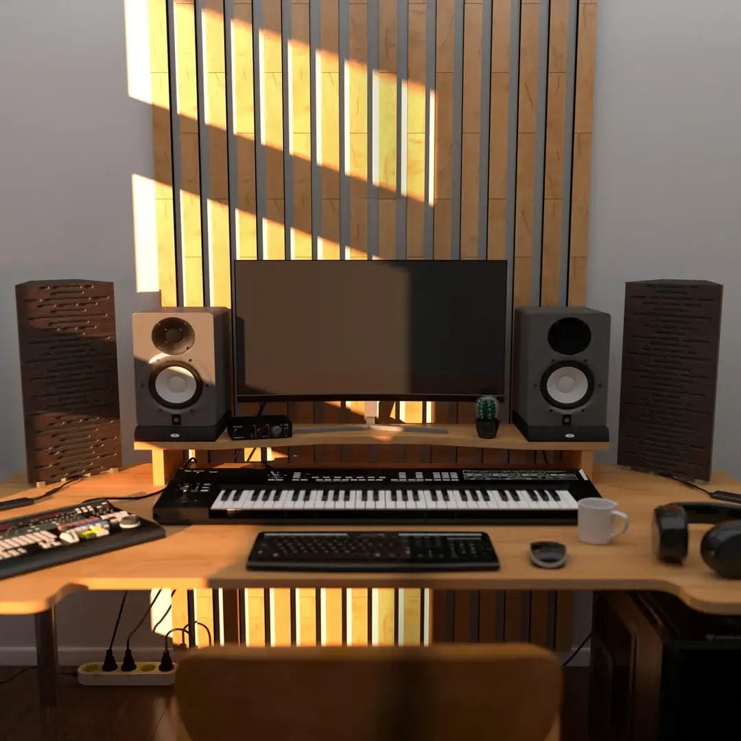 2-pack WAVE-mini Bass Trap & RGB-lamp voor podcasts
