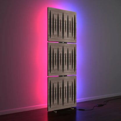 3x Pulsar Acoustic Panels w/ RGB Floor Lamp LED