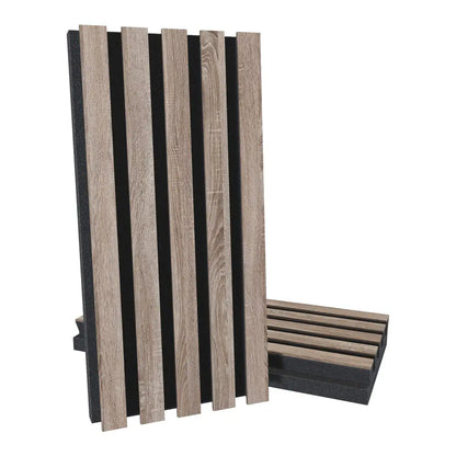 Acoustic Slat Wood Panels "Pole-HALF" | Sound & Style