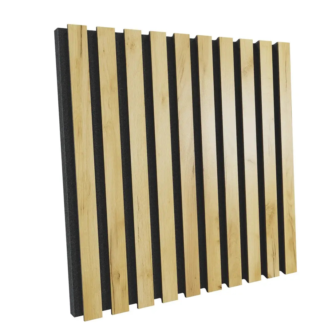 Acoustic Slat Wood Panels «Pole» | 50x50x5 cm | Absorption