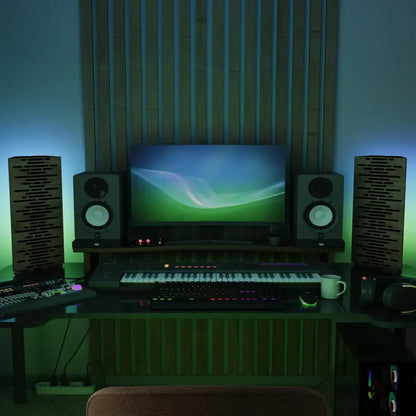 2-pack WAVE-mini Bass Trap & RGB-lamp voor podcasts