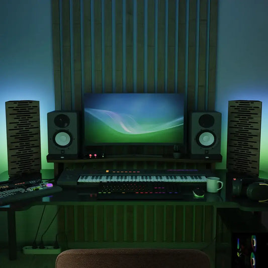 2-pack WAVE-mini Bass Trap & RGB-lamp voor podcasts