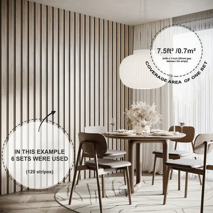 Lamela-5 Acoustic Slat Wood Panels 2" | Wooden Wall Decor
