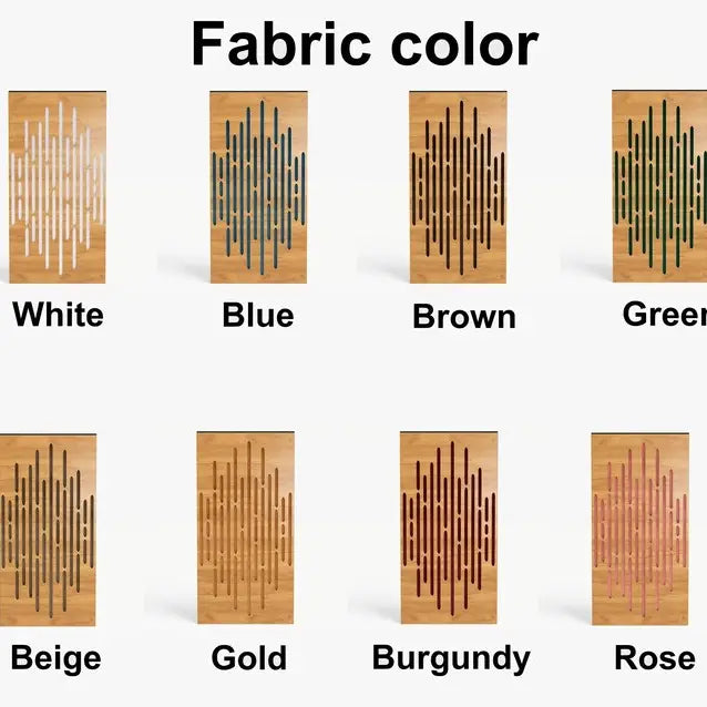 Wave-F Acoustic Panel | Velvet Fabric, Soundproofing,50x25cm