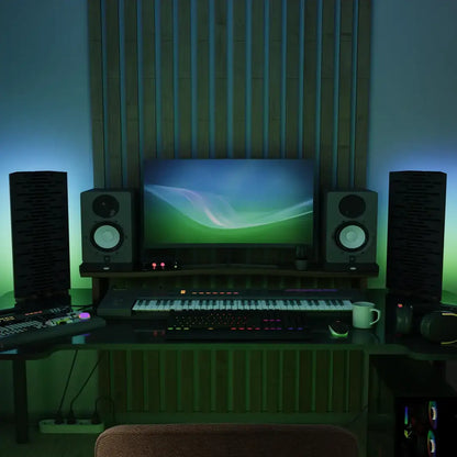 2-pack WAVE-mini Bass Trap & RGB-lamp voor podcasts
