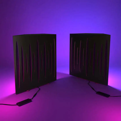 2 Pack - Acoustic Bass Trap "Pulse" with RGB lamp for gamers