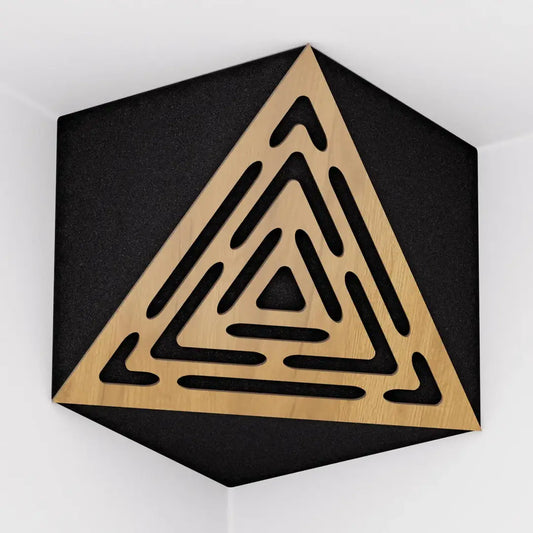 TRICUB-WAVE Ceiling Corner Bass Trap, Acoustic Foam, 23cm