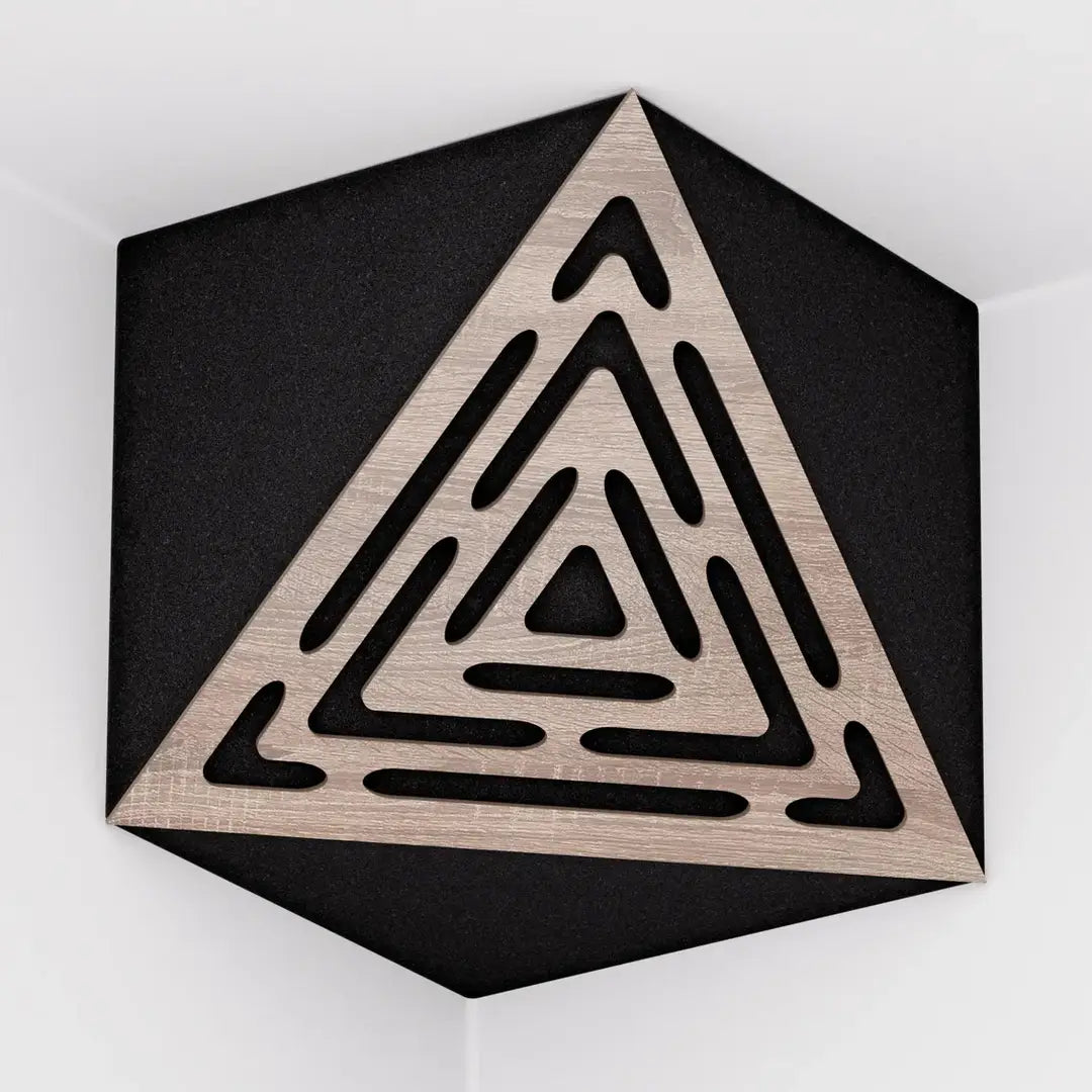 TRICUB-WAVE Ceiling Corner Bass Trap, Acoustic Foam, 23cm