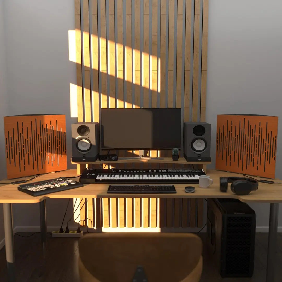 2x Bass Trap WAVE + RGB Lamp for Gamers & Podcasts