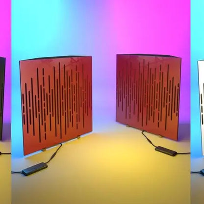2x Bass Trap WAVE + RGB Lamp for Gamers & Podcasts