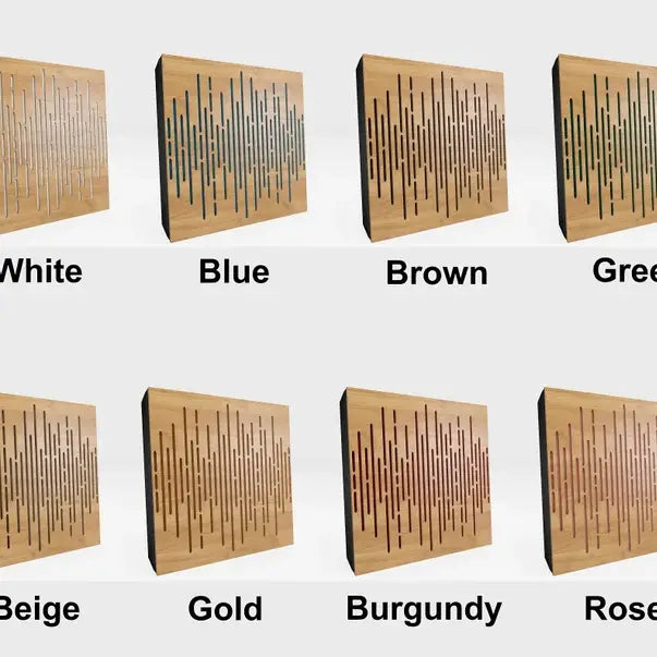 Wave Acoustic Wall Panel with Velvet Fabric | Soundproofing