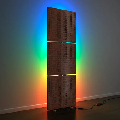 3 Pack WILDS Acoustic Panels with RGB LED Floor Stand