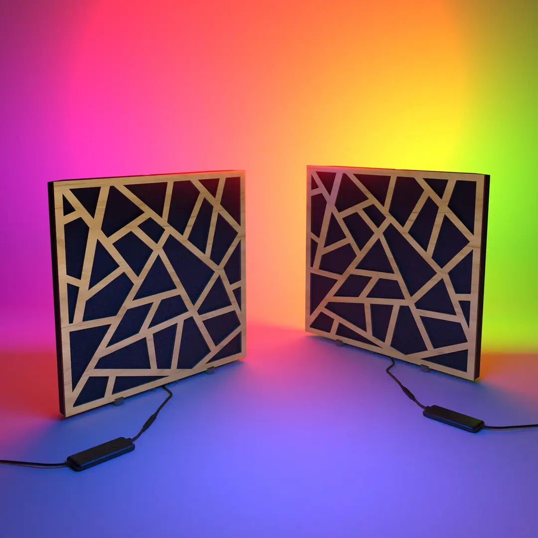 2-pack SKYROSS RGB acoustic panels for desk and studio