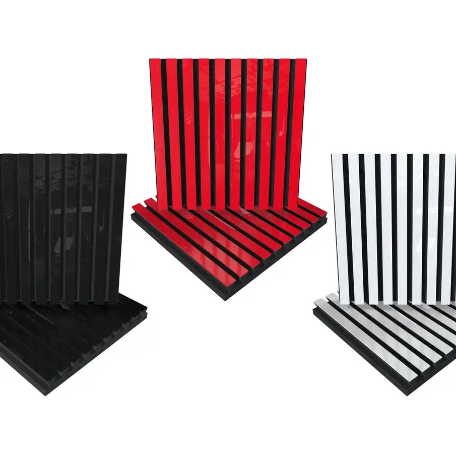 Acoustic Slat Wood Panels «Pole» | 50x50x5 cm | Absorption