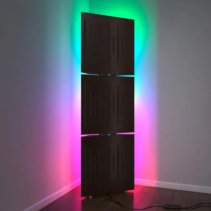 3-Pack Acoustic LED Bass Traps with Floor RGB Light