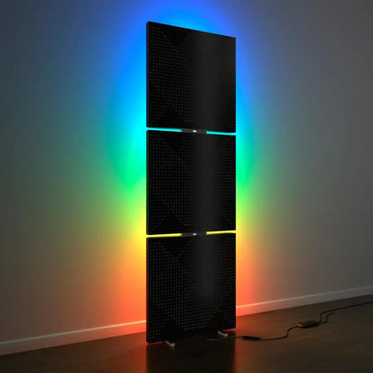 3 Pack WILDS Acoustic Panels with RGB LED Floor Stand