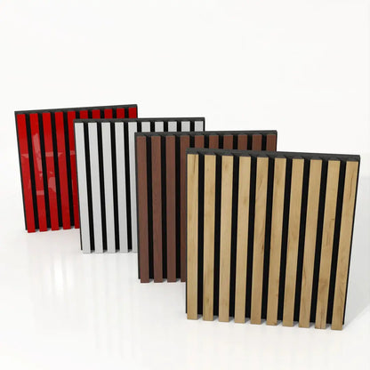 Acoustic Slat Wood Panels «Pole» | 50x50x5 cm | Absorption