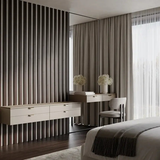 Lamela-5 Acoustic Slat Wood Panels 2" | Wooden Wall Decor