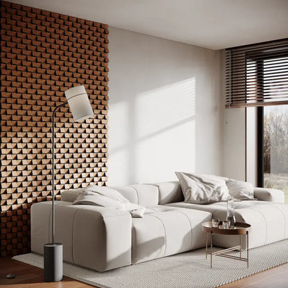 ZARINA Acoustic Slat Panels | 3D Mosaic Wooden Decor