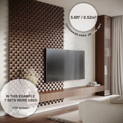 ZARINA Acoustic Slat Panels | 3D Mosaic Wooden Decor