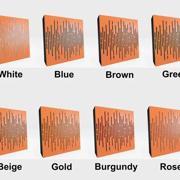 Wave Acoustic Wall Panel with Velvet Fabric | Soundproofing