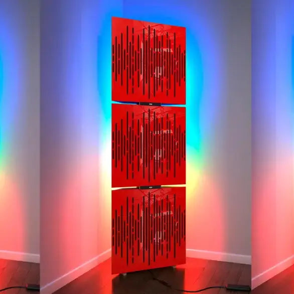 3x WAVE Bass Traps w/ RGB Lamp | LED Acoustic Corner