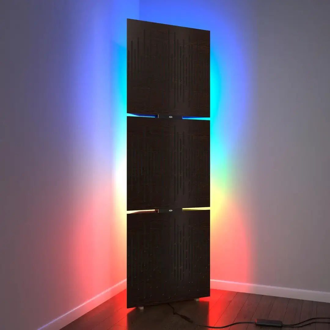 3x WAVE Bass Traps w/ RGB Lamp | LED Acoustic Corner